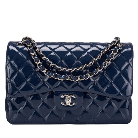 blue classic chanel bag|chanel navy blue bag.